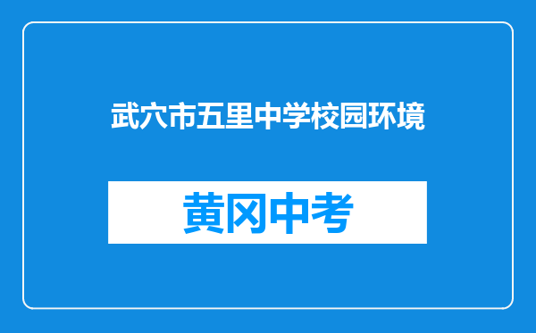 武穴市五里中学校园环境