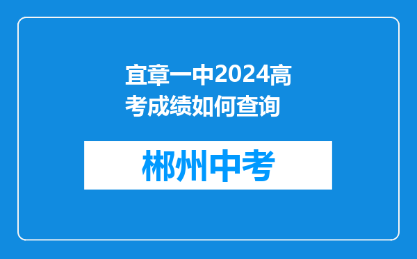 宜章一中2024高考成绩如何查询