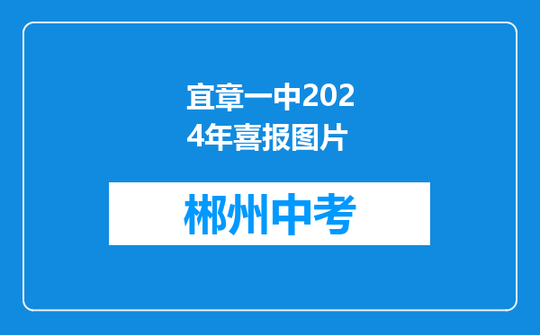 宜章一中2024年喜报图片