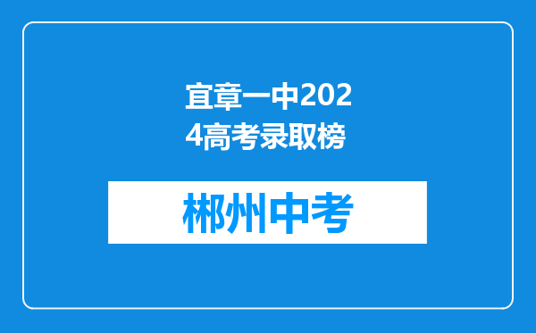 宜章一中2024高考录取榜
