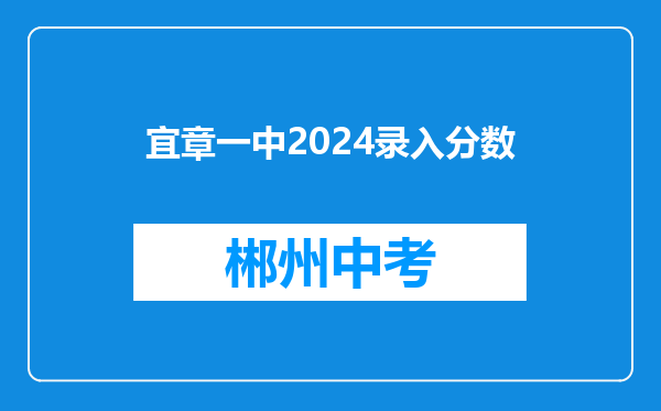 宜章一中2024录入分数
