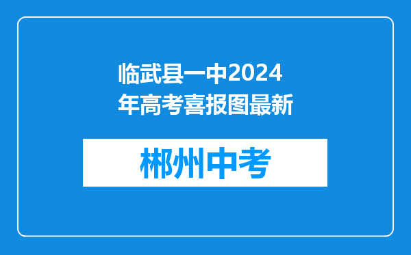 临武县一中2024年高考喜报图最新
