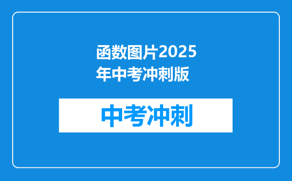 函数图片2025年中考冲刺版
