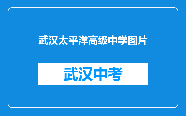 武汉太平洋高级中学图片