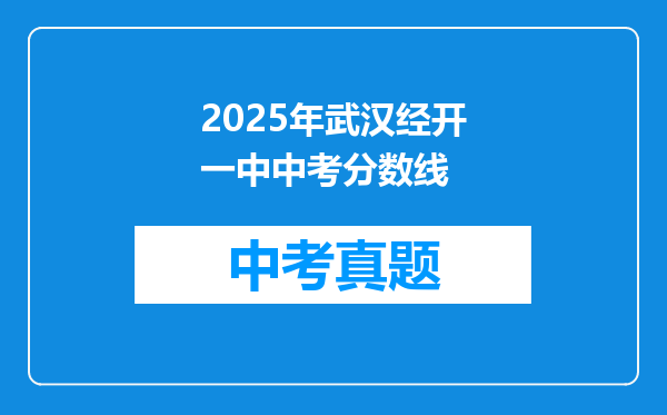 2025年武汉经开一中中考分数线
