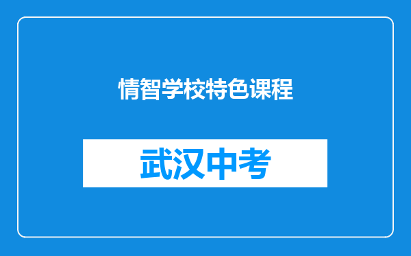 情智学校特色课程