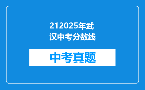 212025年武汉中考分数线