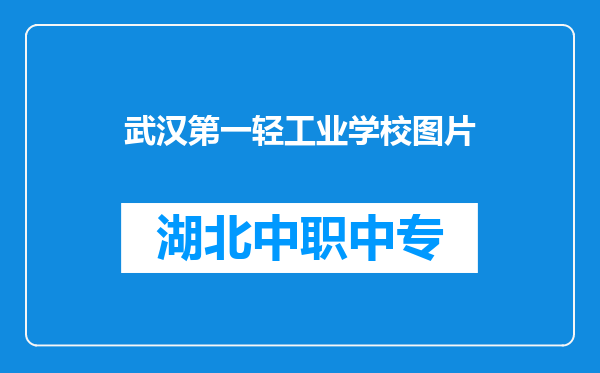 武汉第一轻工业学校图片
