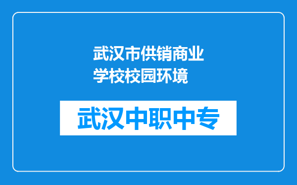 武汉市供销商业学校校园环境