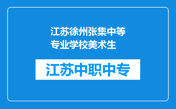 江苏徐州张集中等专业学校美术生