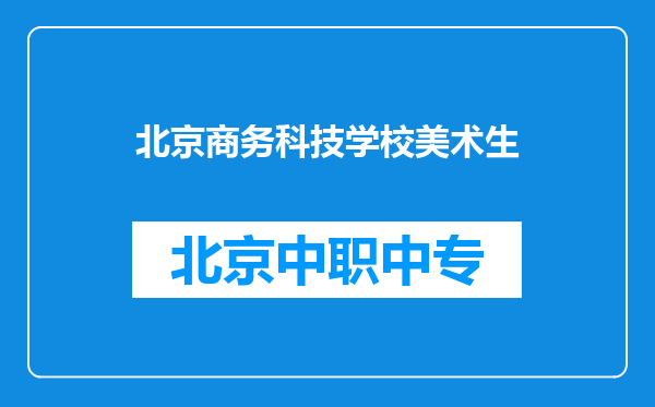 北京商务科技学校美术生