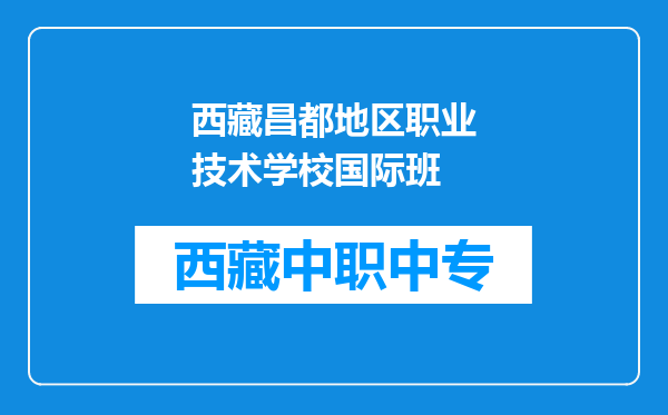 西藏昌都地区职业技术学校国际班