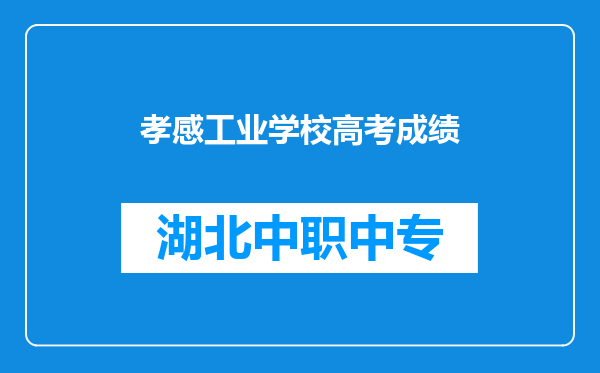 孝感工业学校高考成绩
