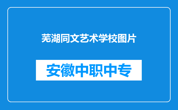 芜湖同文艺术学校图片