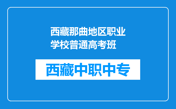西藏那曲地区职业学校普通高考班