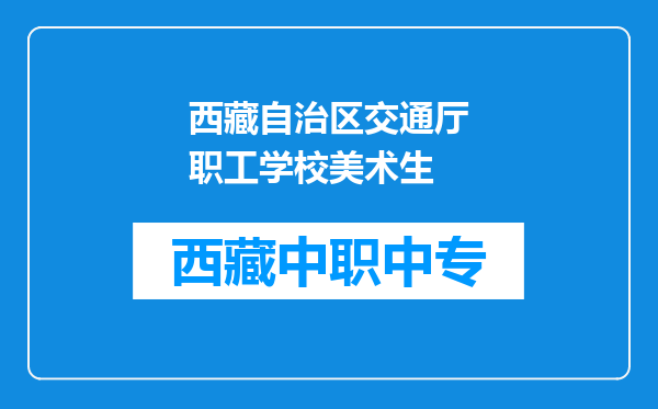西藏自治区交通厅职工学校美术生