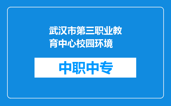 武汉市第三职业教育中心校园环境