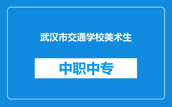 武汉市交通学校美术生