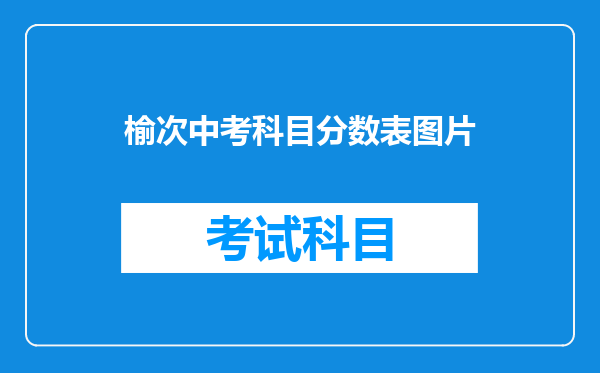 榆次中考科目分数表图片